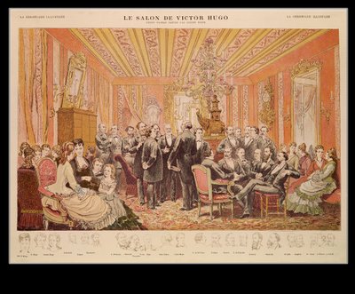 The Salon of Victor Hugo (1802-85) 21 rue de Clichy, illustrasjon fra 