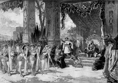 Theatrical representation: “” Michel Strogoff”” by Jules Verne (1828-1905) and Adolphe d