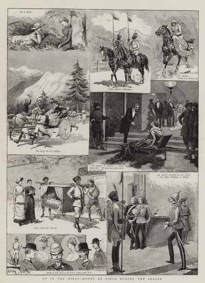 Up in the Hills, Notes at Simla under sesongen av Adrien Emmanuel Marie