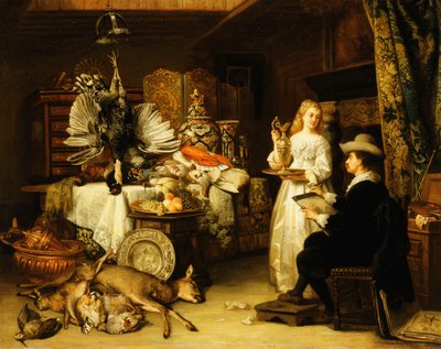Kunstnerens studio, 1879 av Adrien Joseph Verhoven Ball