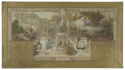 Skizze für das Rathaus des 10. Arrondissements in Paris: Das Gehör, zwischen 1905 und 1908 von Adrien Moreau-Neret