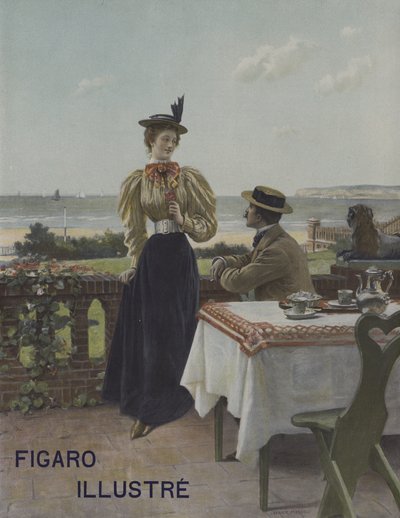 I Villers-sur-Mer. Forside av Le Figaro Illustre, juli 1897 av Adrien Moreau