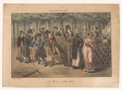 Solur av Palais-Royal Le Meridien du Palais Royal Parisiske scener (serietittel) Tableaux de Paris (serietittel på objekt) av Adrien Victor Auger
