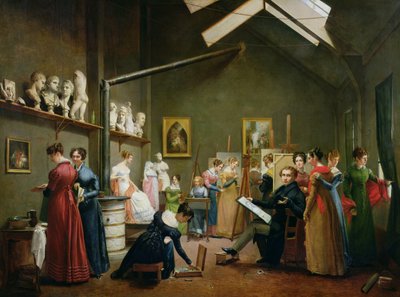 Studiointeriøret til Abel de Pujol av Adrienne Marie Louise Grandpierre Deverzy