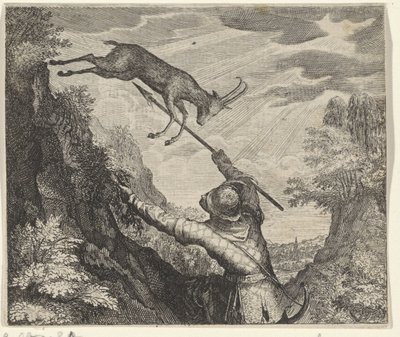 Fabel om gemsen og jegeren av Egidius  Sadeler (II)