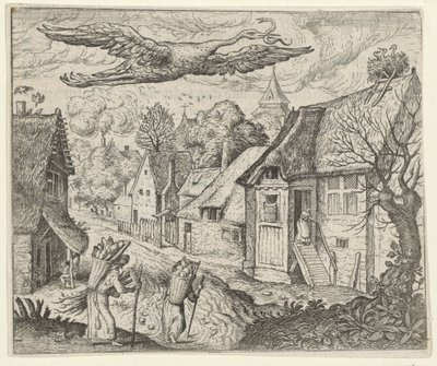 Fabel om den gamle storken av Egidius  Sadeler (II)