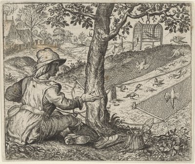 Fuglekikkerens fabel av Egidius  Sadeler (II)