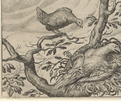 Fabel om den syke gribben av Egidius  Sadeler (II)