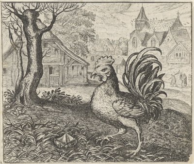Fabel om hanen og diamanten av Egidius  Sadeler (II)
