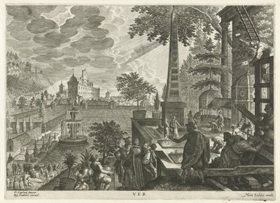Vår Ver (tittel på objekt) The Four Seasons (serietittel) av Egidius  Sadeler (II)