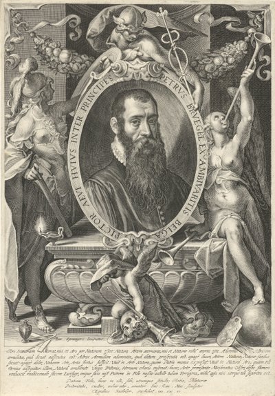 Portrett av Pieter Brueghel den yngre av Egidius  Sadeler (II)