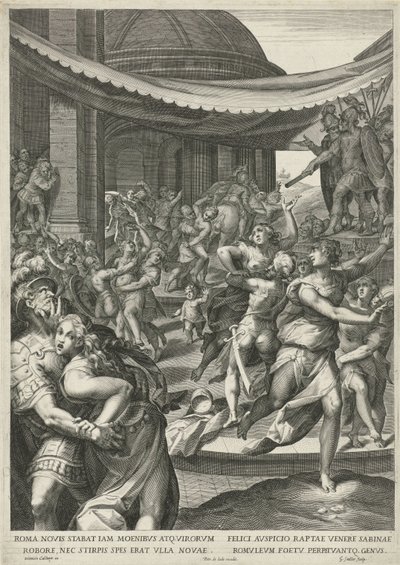 Sabine Virgin Robbery av Egidius  Sadeler (II)
