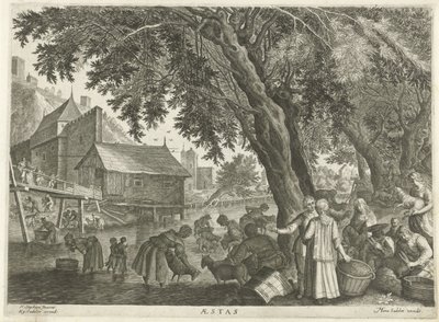 Sommer Aestas (tittel på objekt) The Four Seasons (serietittel) av Egidius  Sadeler (II)