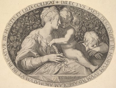 Madonna og Child.n.d. av Aegidius Sadeler II