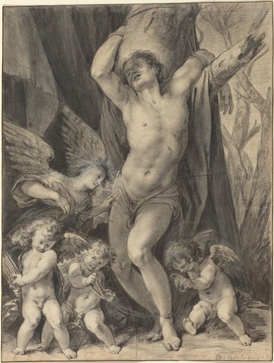 Sankt Sebastians martyrium av Aegidius Sadeler II