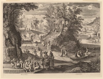 mai og juni av Aegidius Sadeler II after Paul Bril