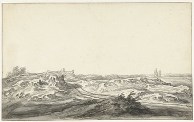 Utsikt fra sanddynene til Huis te Kleve nær Haarlem av Aelbert Cuyp