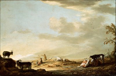 Landskap med storfe og figurer av Aelbert Cuyp