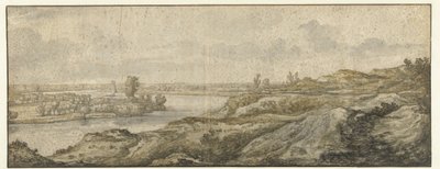 Landskap med en elv av Aelbert Cuyp