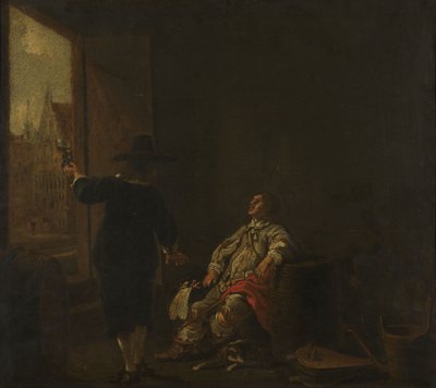 Skilt til en vinbutikk av Aelbert Cuyp
