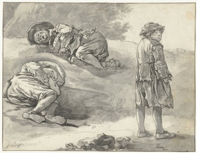 Tre studier av en liten hyrde av Aelbert Cuyp
