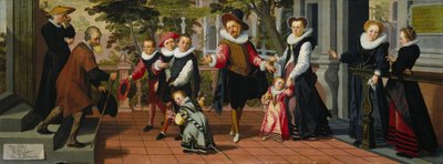 Rike barn, fattige foreldre av Aert Pietersz.