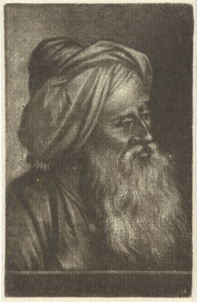 Byste av en mann med turban av Aert Schouman