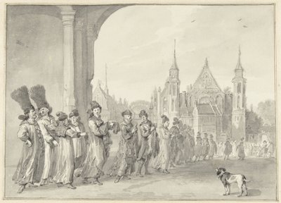 Tsaren av Muscovys ambassade på vei til statsforsamlingen i Haag, 4. november 1631 av Aert Schouman