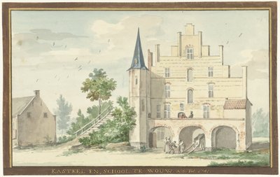 Slottet og skolen i Wouw SLOTT OG SKOLE I WOW (tittel på objekt) av Aert Schouman