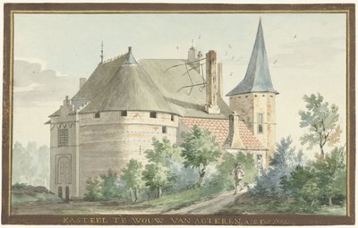 Slottet i Wouw SLOTT I WOW VAN AGTEREN (tittel på objekt) av Aert Schouman