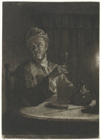 Mann med hevet glass av Aert Schouman