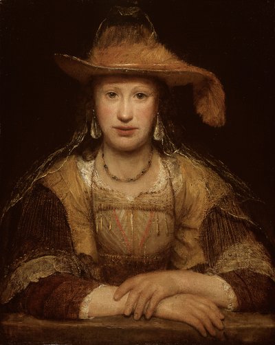 Portrett av en ung kvinne, ca. 1690. av Aernt de Gelder