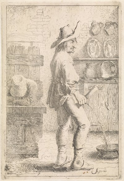 En pissende mann av Aert van Waes