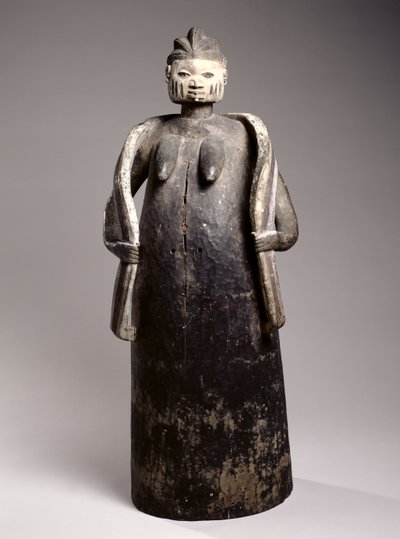 Gelede Body Mask, Yoruba Culture, Republikken Benin (malt tre) av African
