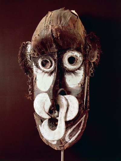 Kreimbit-stammemaske, tre og strå, afrikansk kunst, 1900-tallet av African School