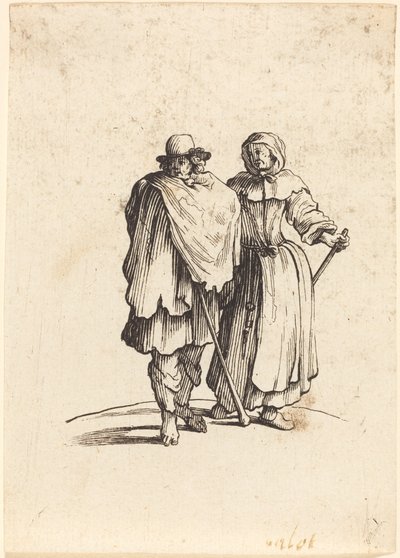 Tiggerpar av After Jacques Callot