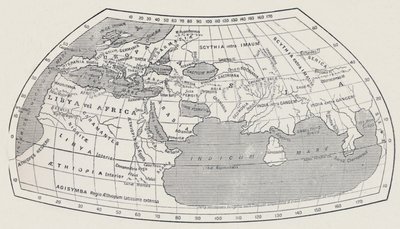 Kart over verden, ifølge Ptolemaios, 1923. av Agathodaemon of Alexandria
