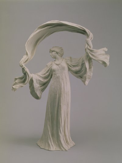 Danser med et skjerf fra et bord i midten, Sevres, 1900 (kjeks) av Agathon Leonard
