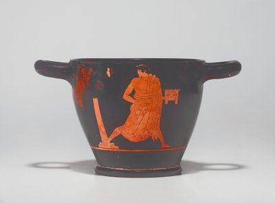 Lofts rødfigur skyphos, ca. midten av 5. århundre f.Kr. (keramikk) av Agathon Painter (attr. to)