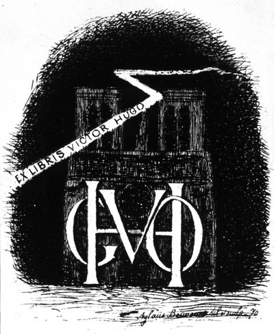 Ex-libris av Victor Hugo av Aglaüs Bouvenne