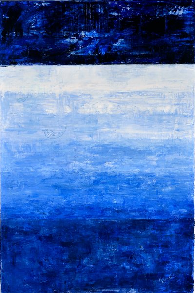And Jump, 2018 (akryl på lerret) av Agnes Girardon