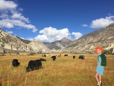 Manang, 2023 (digital kunst på fotografi) av Agnes Girardon