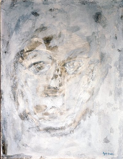 Raw, 2014 (blandede teknikker, sand og akryl) av Agnes Girardon