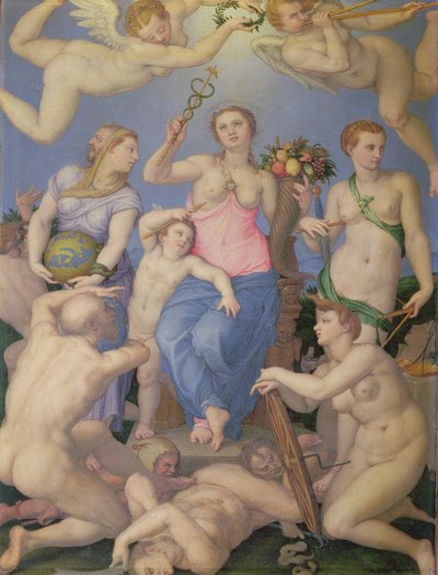Allegory of Happiness, ca. 1567 (olje på kobber) av Agnolo Bronzino