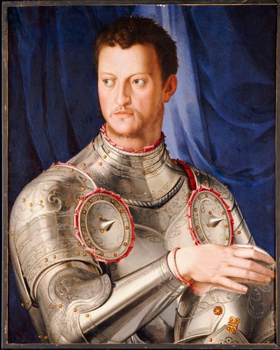 Portrett av Cosimo I de "Medici, ca. 1545 av Agnolo Bronzino