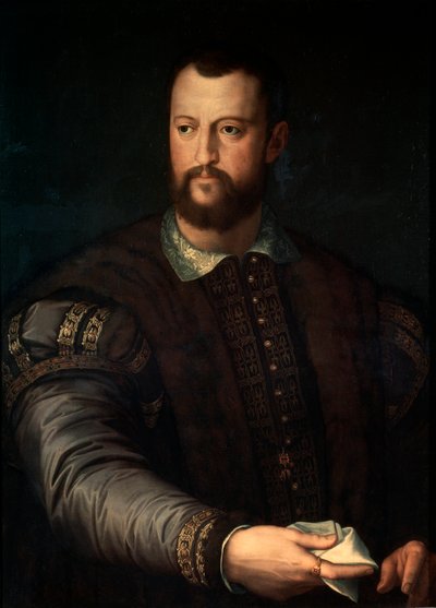 Portrett av storhertugen av Toscana Cosimo I de Medici, 1519-1574, etter 1560. av Agnolo Bronzino