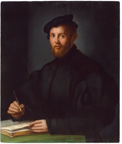 Portrett av en ung mann med en bok av Agnolo Bronzino