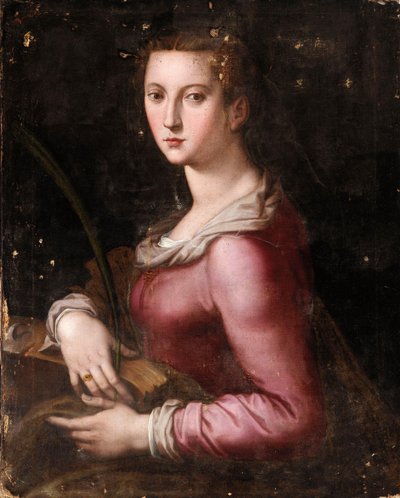 Den hellige Katarina av Alexandria av Agnolo Bronzino
