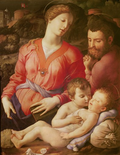 Den hellige familien Panciatichi, ca. 1540 (olje på tre) av Agnolo Bronzino