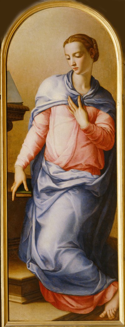 Jomfru kunngjøring, 1540-1545 av Agnolo Bronzino